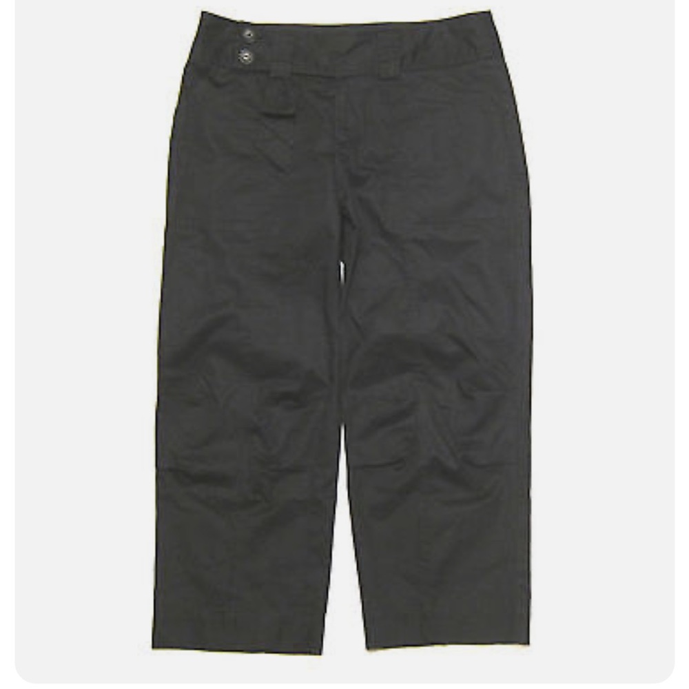 Y2K Vintage Nanette Lepore belted crop pants in black stretch cotton